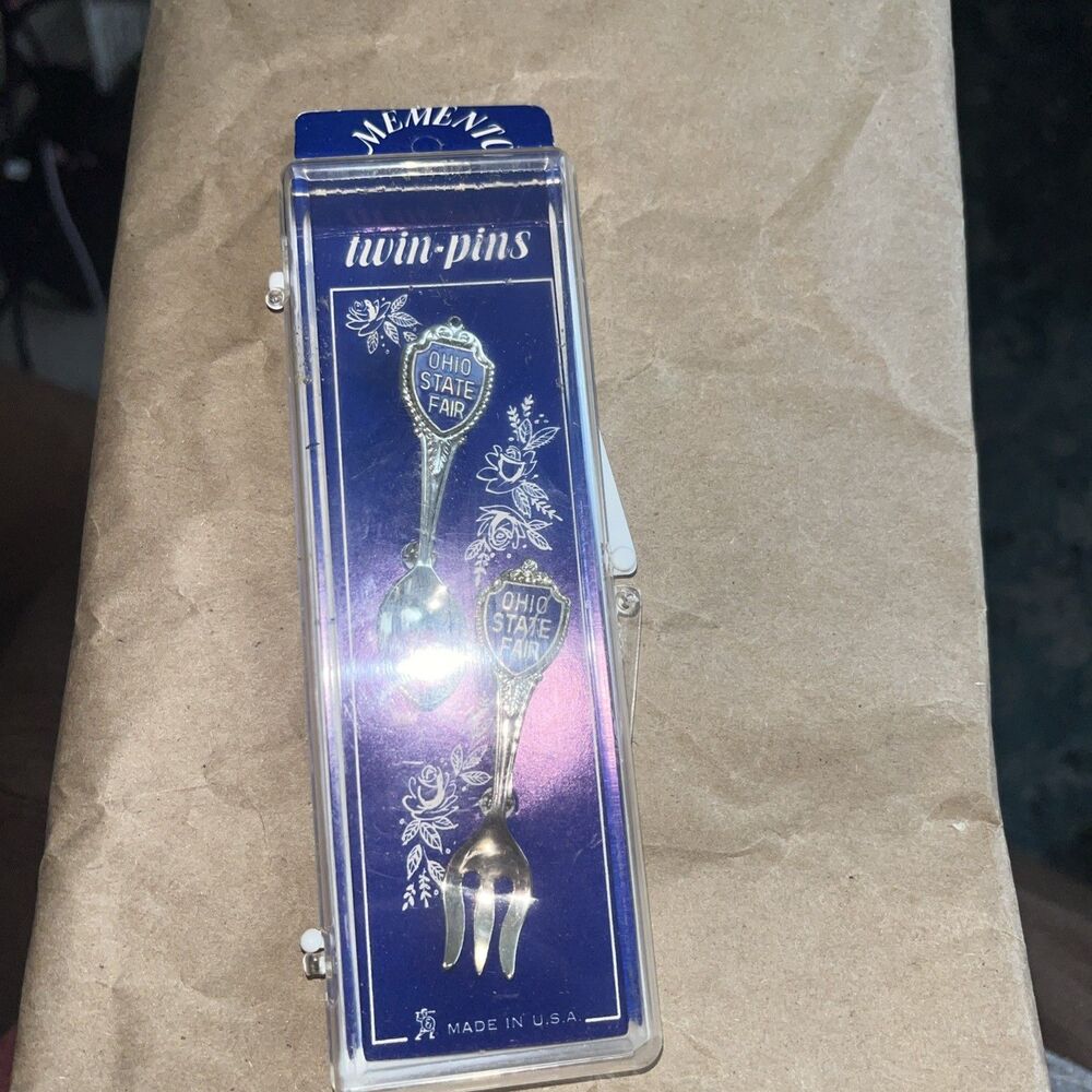 vintage Ohio State Fair Spoon And Fork Pins
